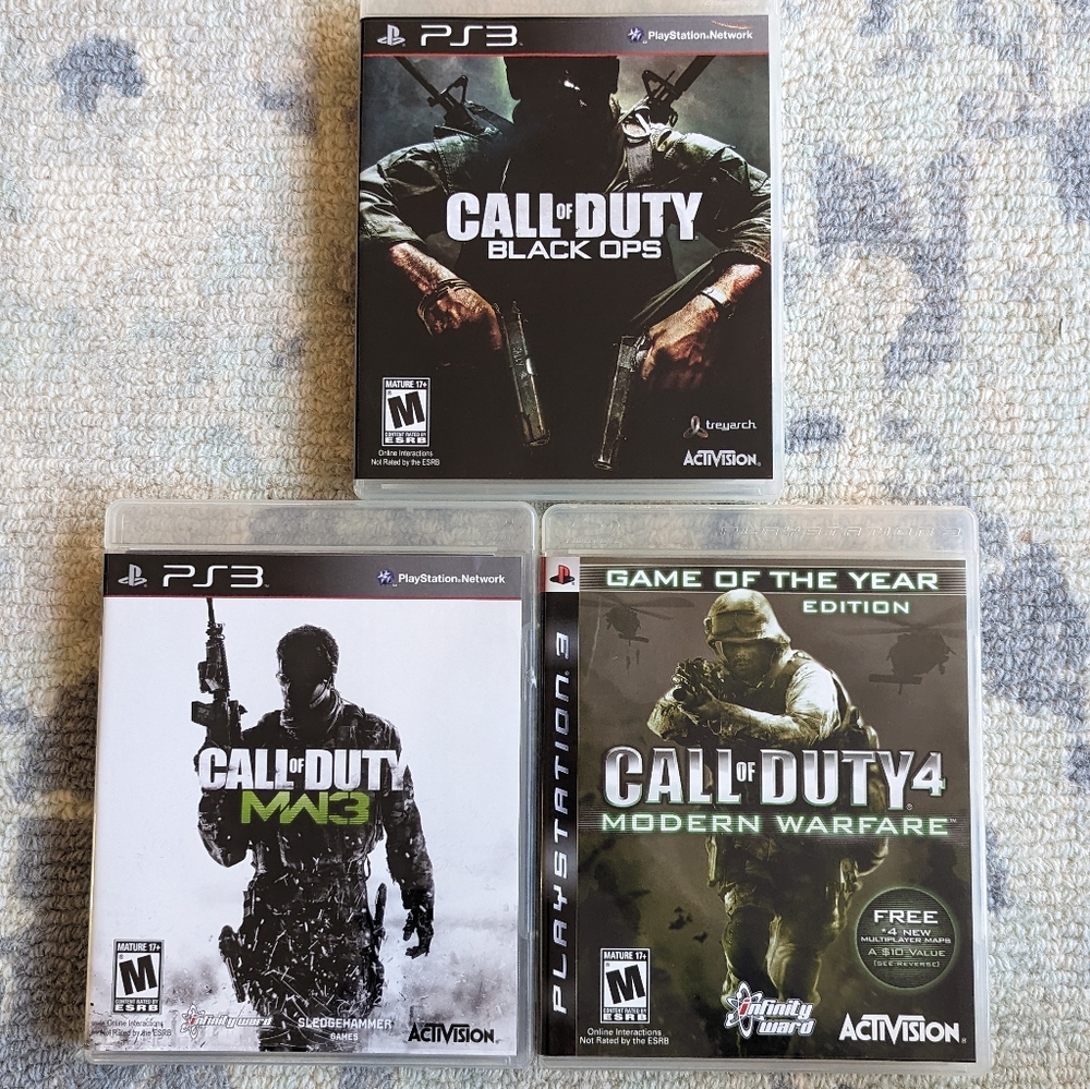 Call of Duty Modern Warfare 3, 4, & Black Ops for PlayStation 3
